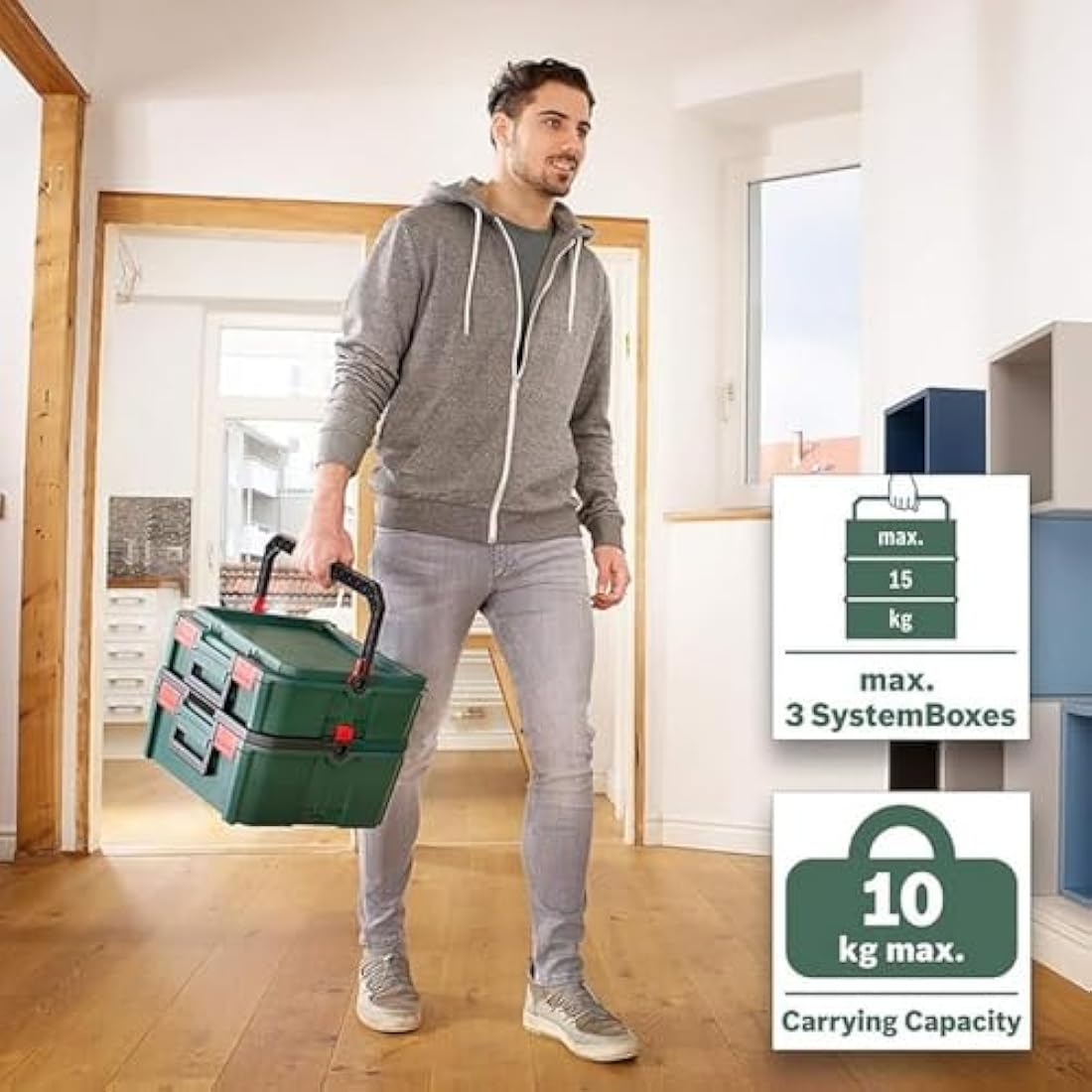 Bosch SystemBox Size M | Stackable Modular Power Tool Storage Case