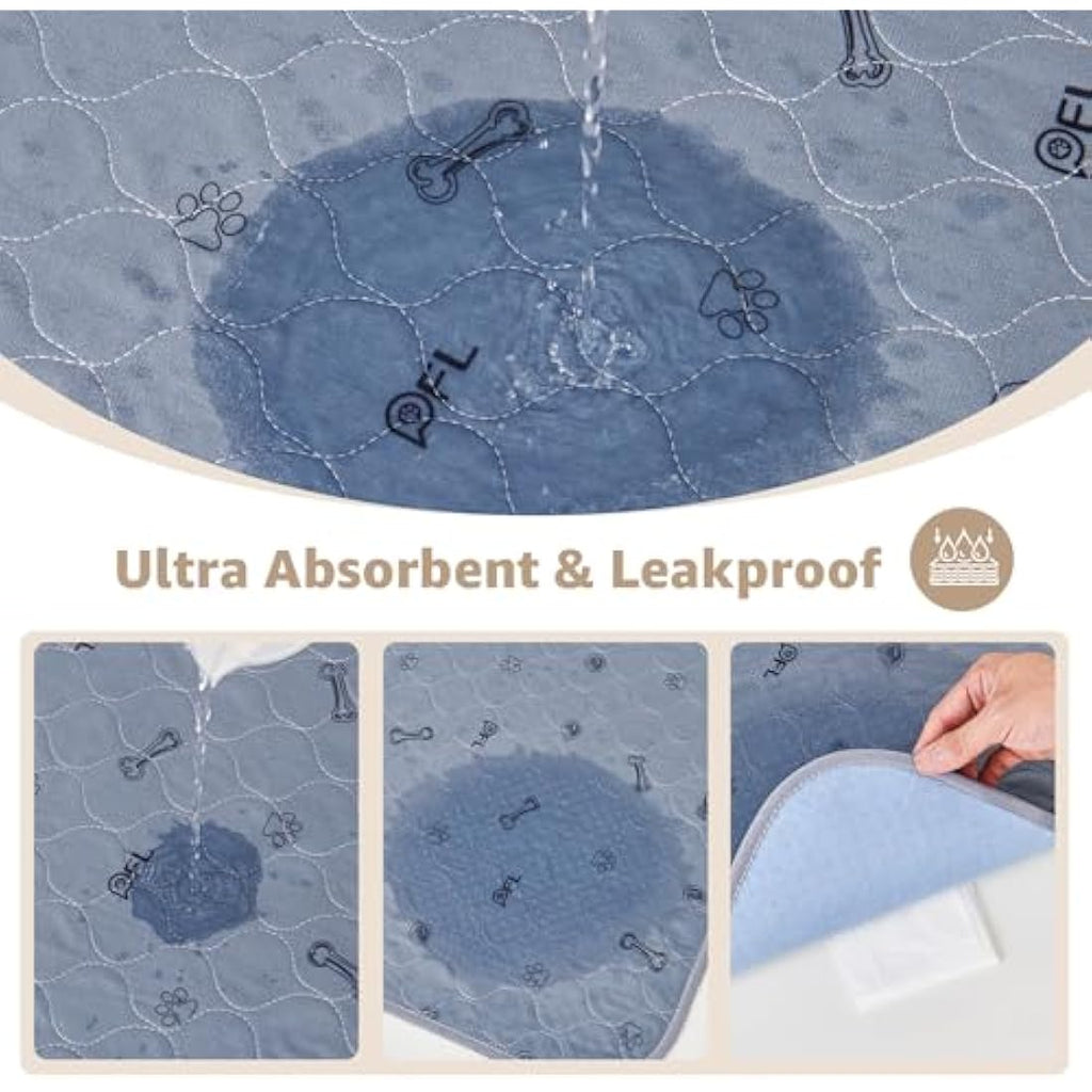Washable Dog Pee Pads | 2-Pack Reusable Leakproof Mats
