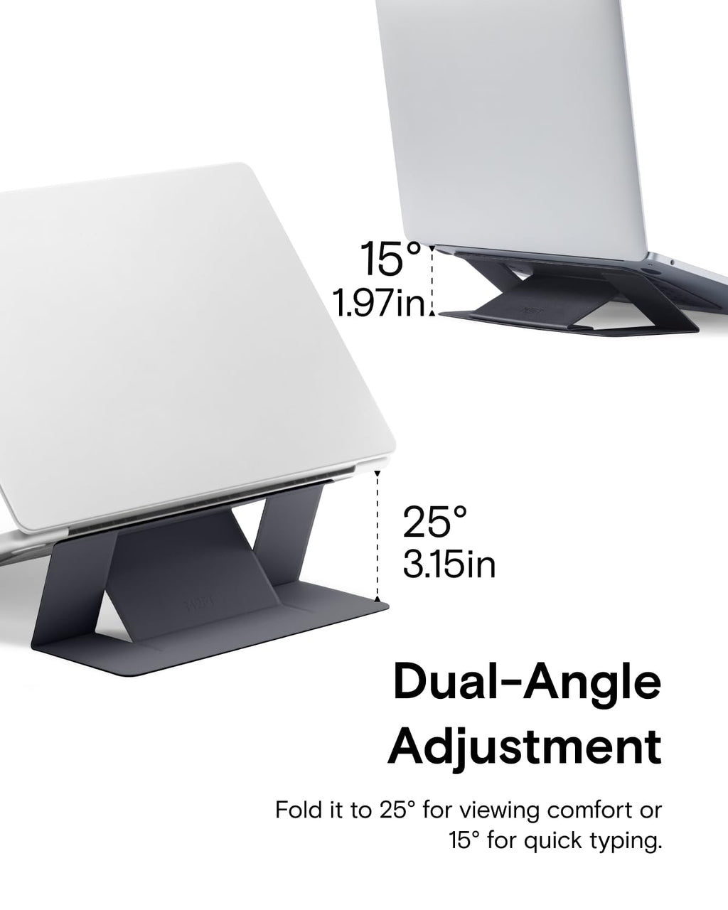MOFT Laptop Stand for Desk, Adhesive Laptop Stand with 2 Adjustable Viewing Angles, Foldable and Portable Computer Stand Compatible with MacBook Air - image 5