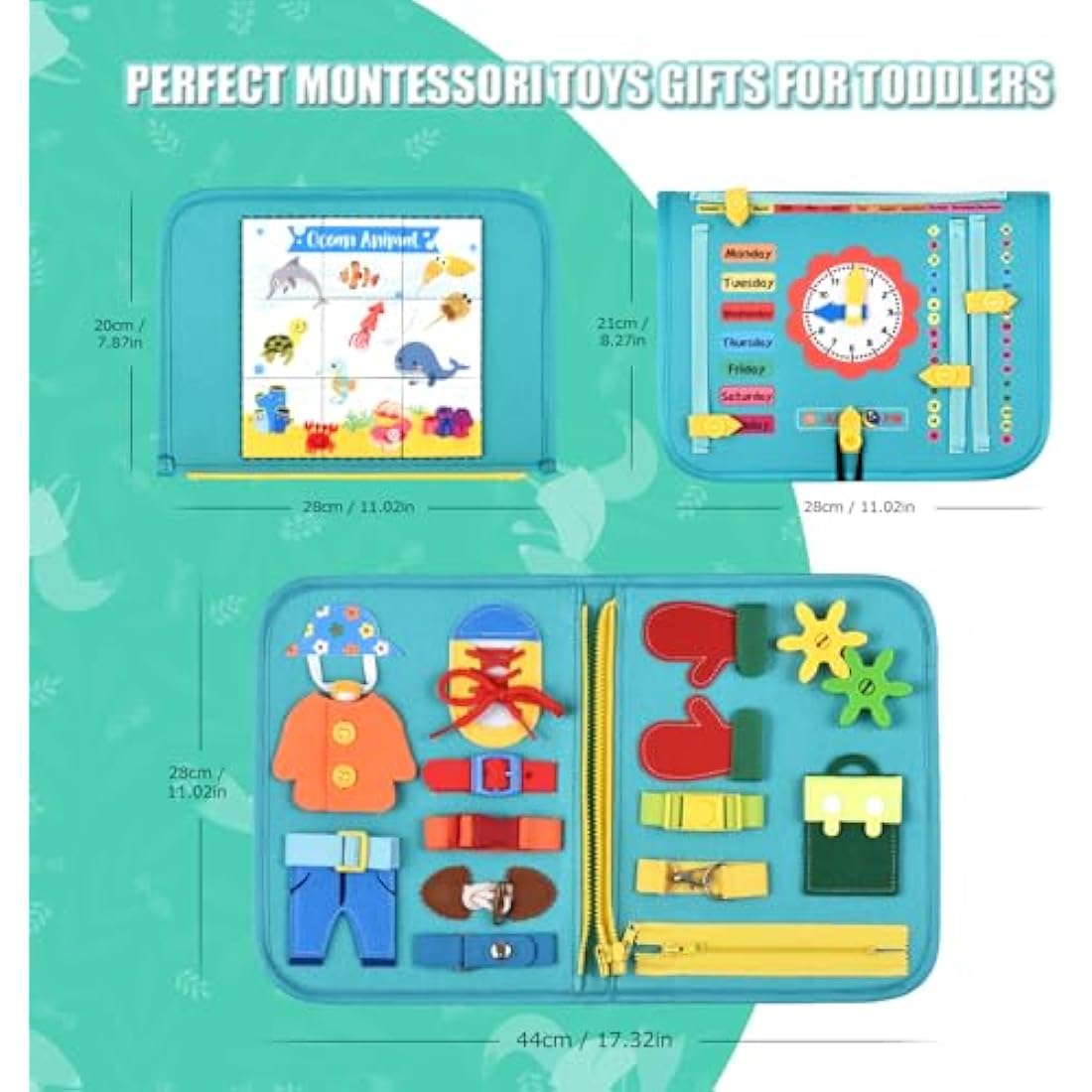 Montessori Busy Board | Sensory Educational Toddler Travel Toy