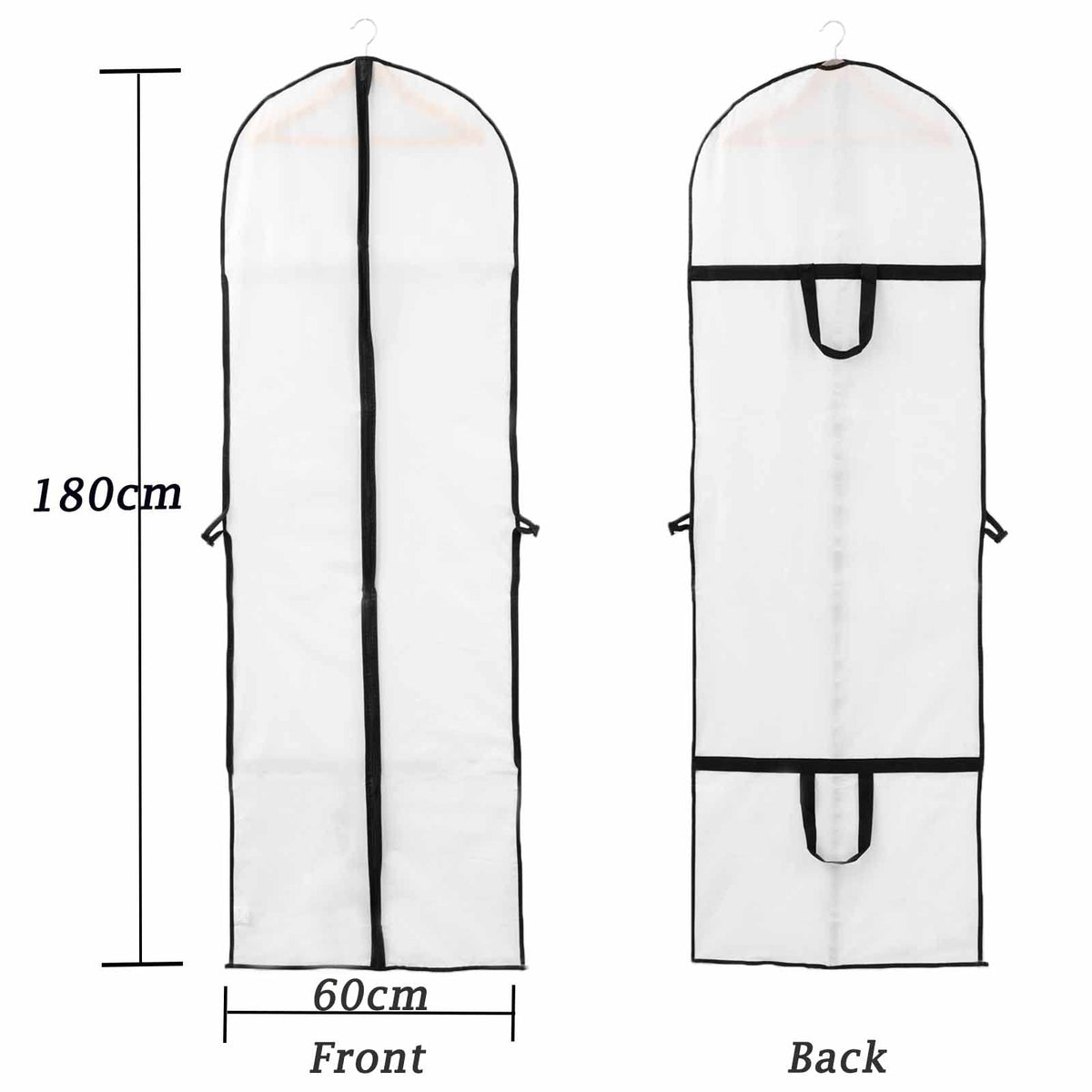 Niviy Long Dress Bag 60 x 180 cm, Garment Cover with Handle & Pocket - image 2