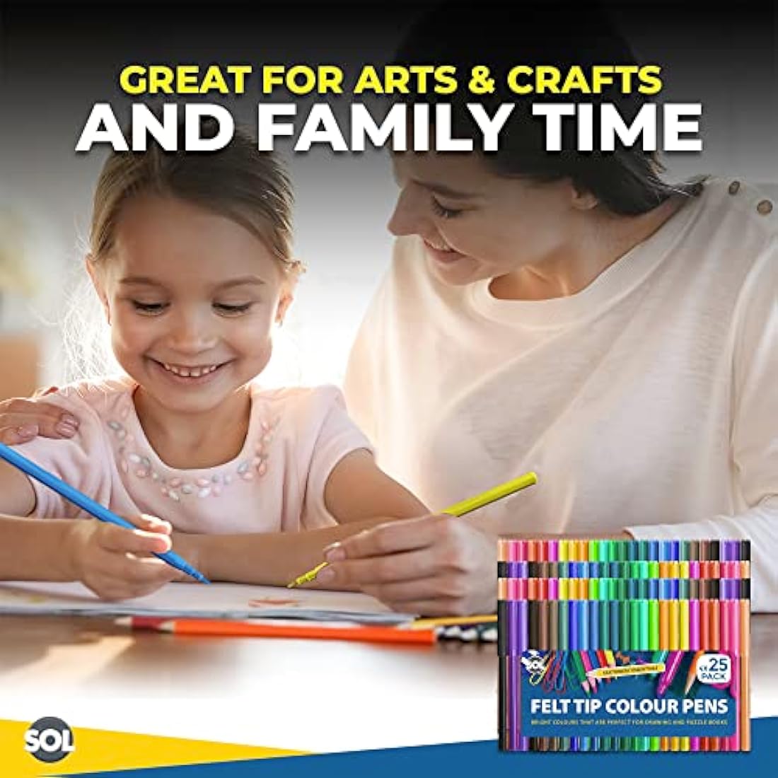 100 Felt Tip Colouring Pens for Adults and Kids – Art Markers