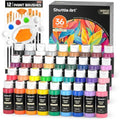 Shuttle Art Acrylic Paint Set - 36 Colors with 12 Brushes & Palette