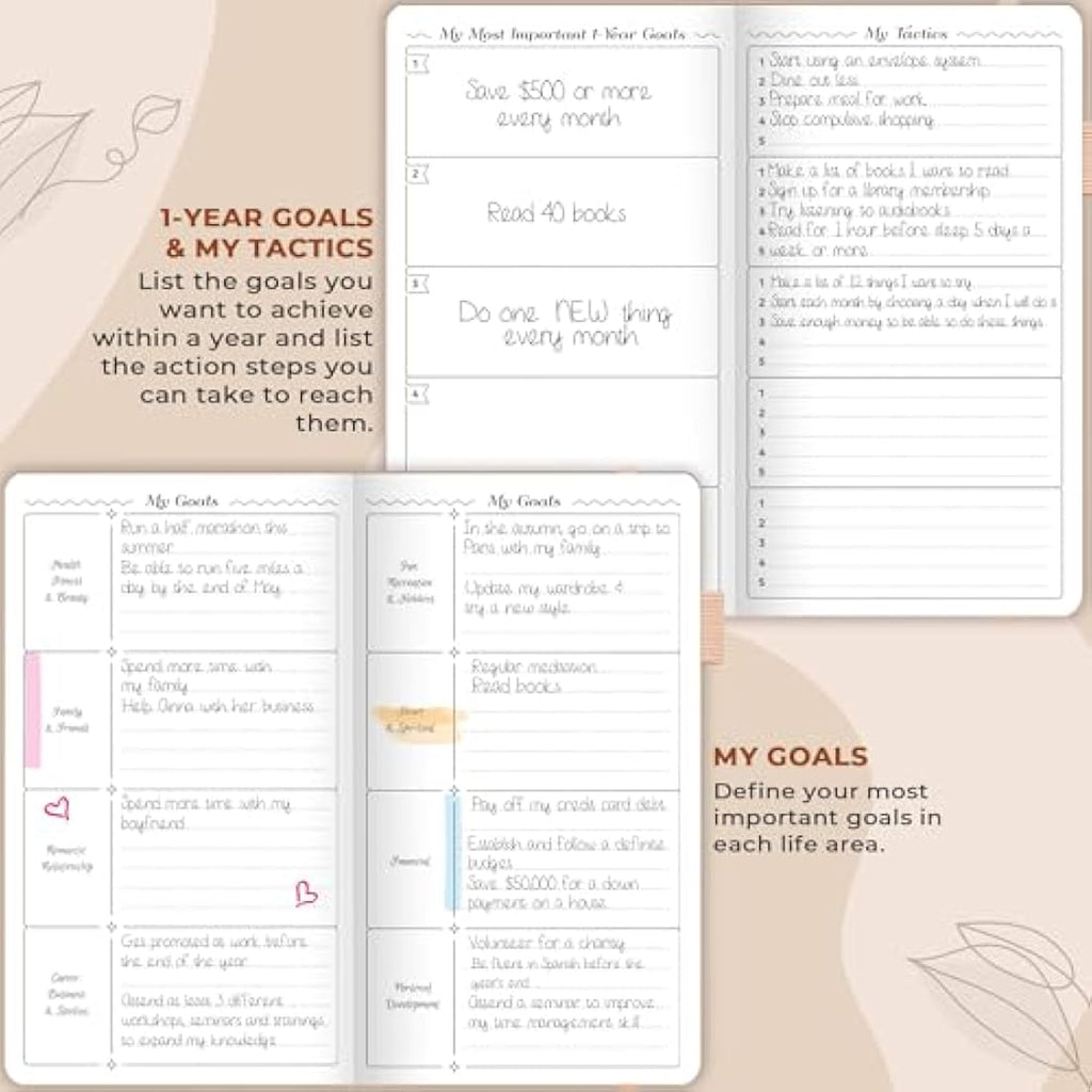GoGirl Pocket Weekly Planner – Undated Goal Journal & Agenda, Rose Gold