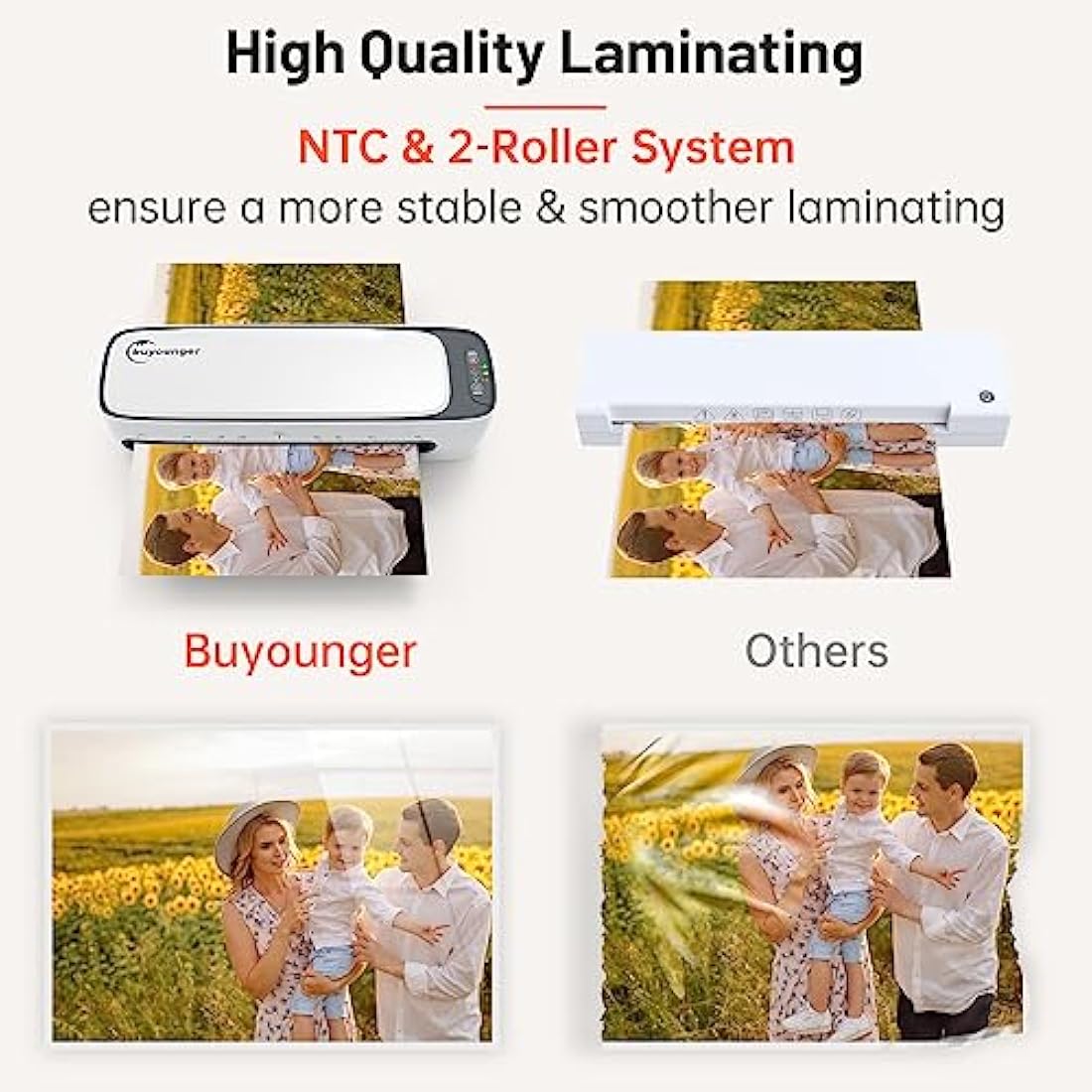 Buyounger A3 Laminator Machine | 60s Warm-up 13-Inch Thermal & Cold