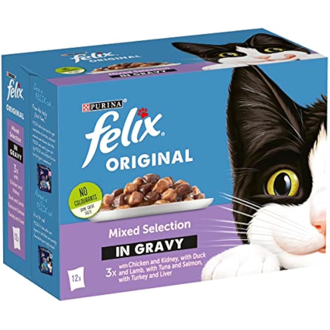 Felix Original Wet Cat Food Mixed Selection in Gravy - 48 x 100g Packs