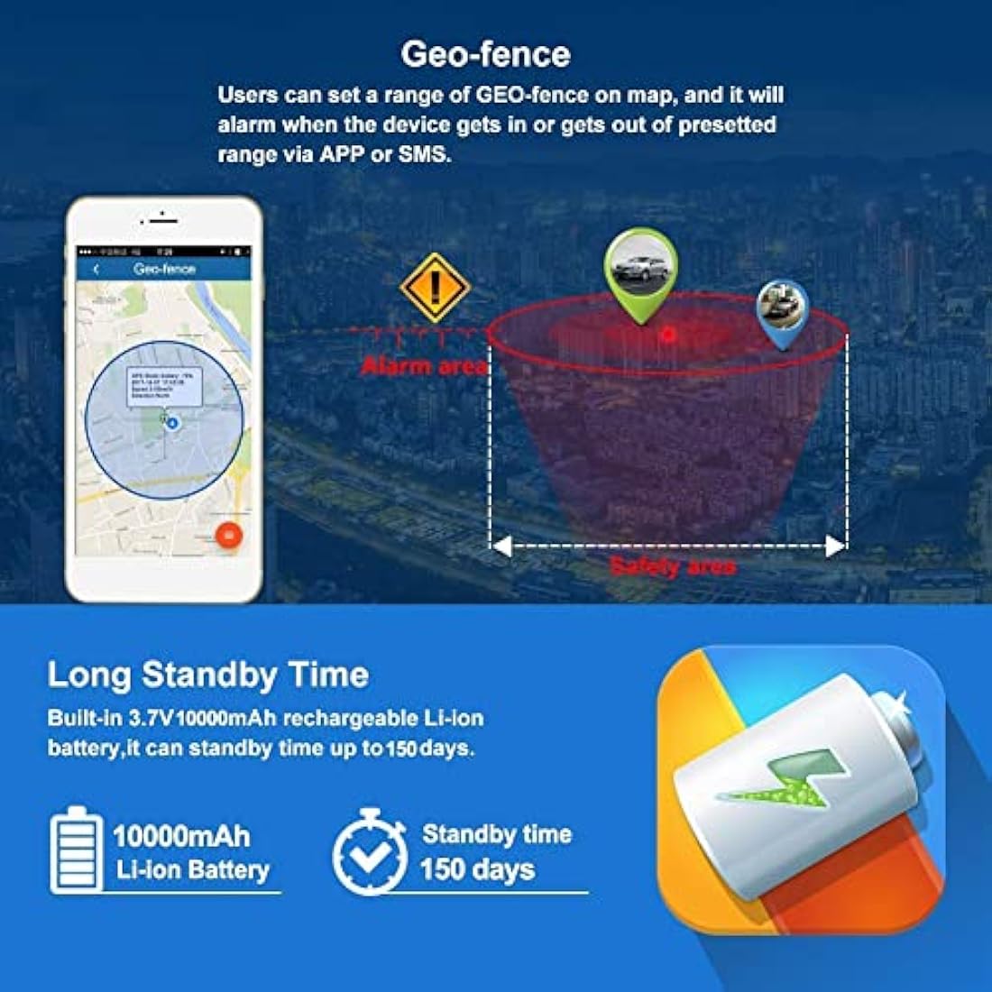 4G GPS Tracker – 10000mAh Magnetic Waterproof Vehicle Device