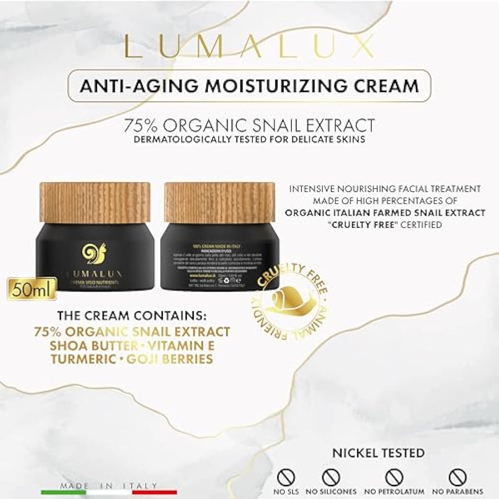 Lumalux Snail Mucin Serum & Cream Set | Organic Anti-Aging Skincare Kit