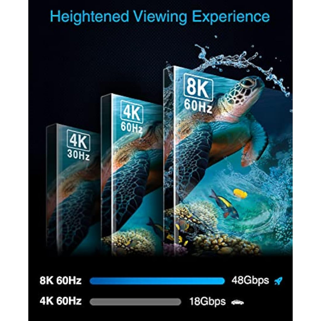 Kinivo 8K HDMI 2.1 Switch - 4 Port 4K 120Hz Hub with Remote for PS5 & Xbox