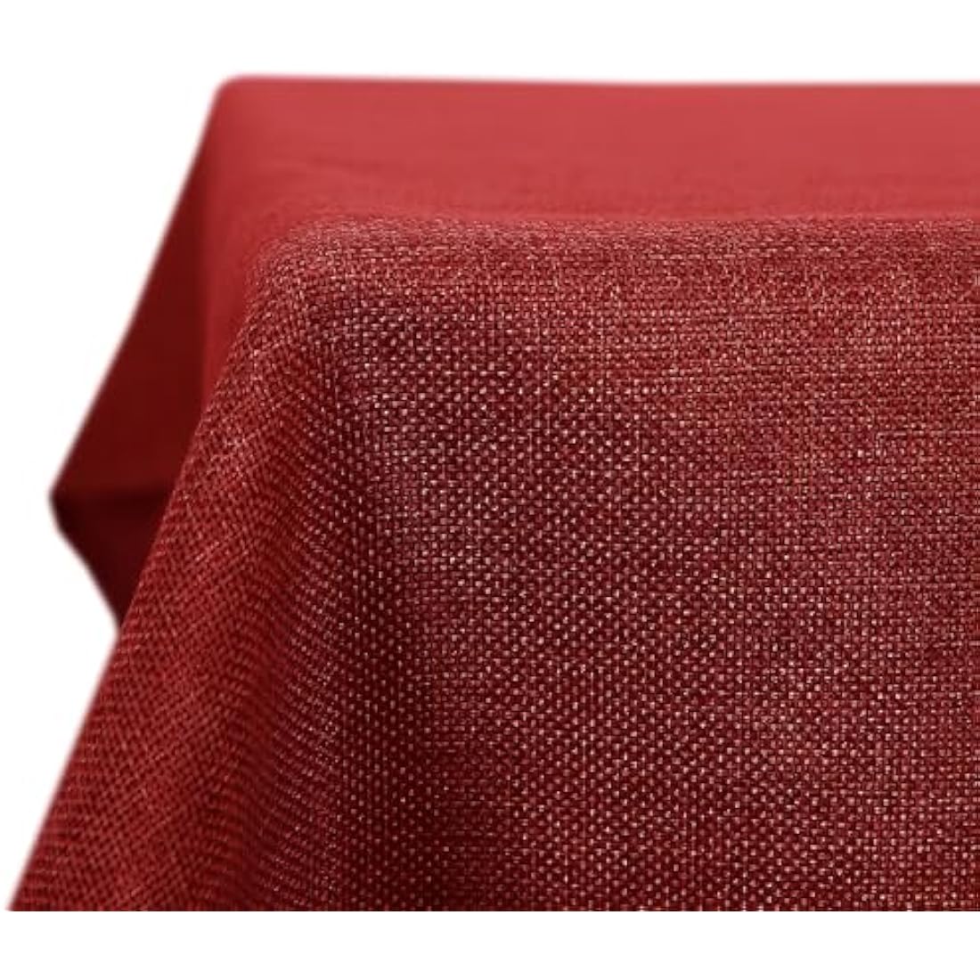 Deconovo Faux Linen Rectangle Tablecloth – Red Spill Proof 59x95in