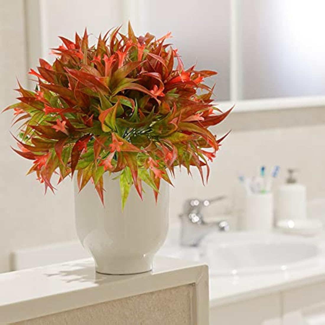 Beferr Artificial Morning Glory Shrubs | 4 Pcs UV Resistant Faux Greenery