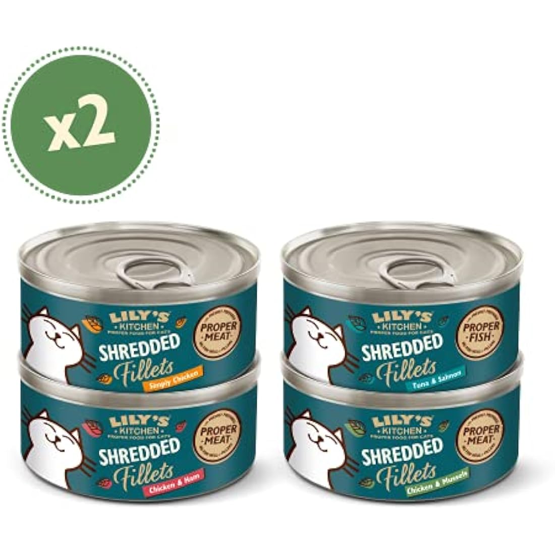 Lily's Kitchen Grain-Free Shredded Fillets Wet Cat Food - 8 x 70g
