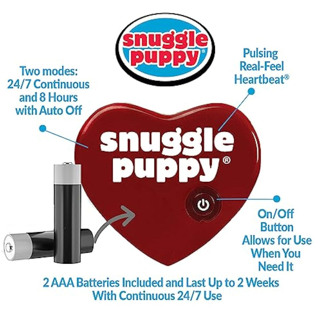 Snuggle Puppy Heartbeat Toy – Calming Anxiety Relief Aid in Biscuit