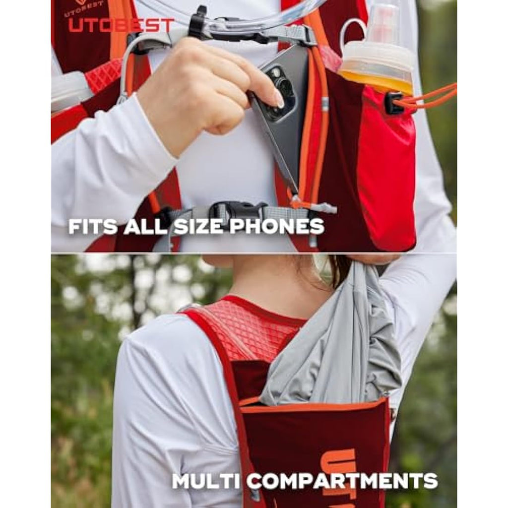 UTOBEST Running Vest – 5L Lightweight Hydration Pack with 1.5L Bladder
