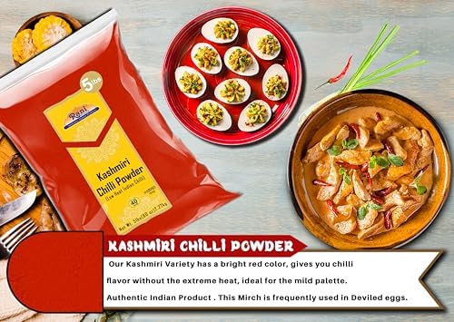 Rani Kashmiri Chilli Powder (Deggi Mirch) Low Heat Indian Spice - 5lbs Bulk