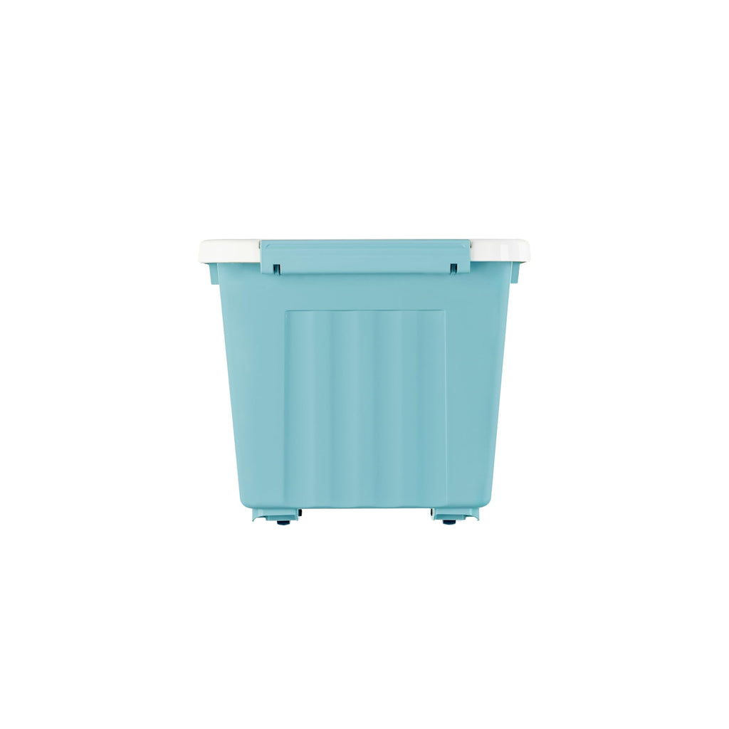 Cetomo 35L*6 Storage Boxes with Lids, Plastic Storage Box with Wheels and Secure Side Latches, Stackable & Nestable Organizer for Home, Office - image 4