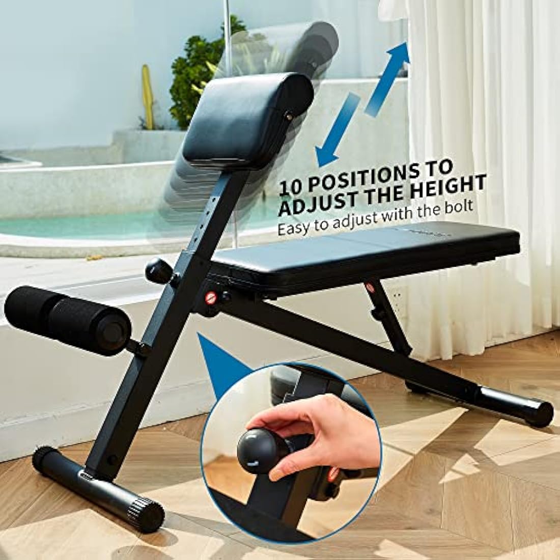 Leikefitness Adjustable Weight Bench – Foldable Full Body Workout Station