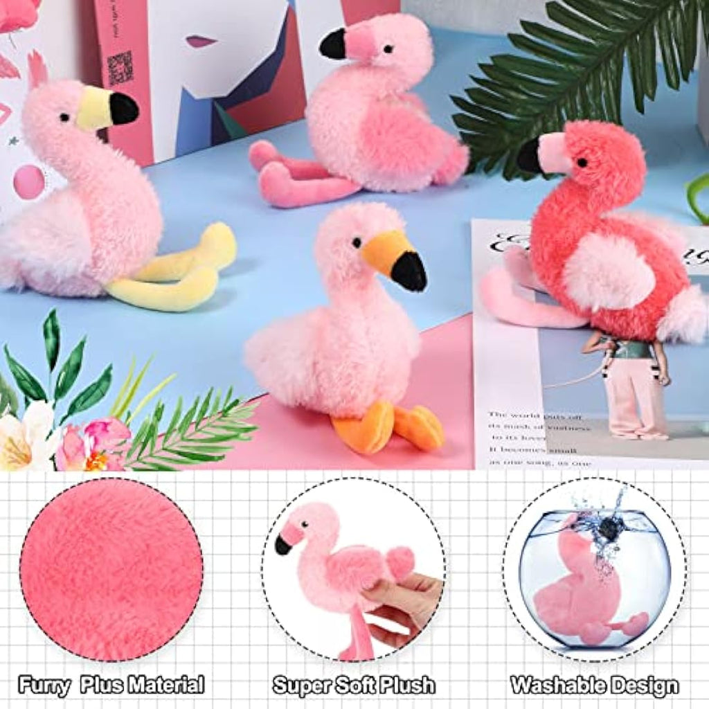 Jolof Store Flamingo Stuffed Animal Set – 18 Inch Mommy with 4 Babies