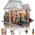 GuDoQi DIY Miniature Flower Shop Dollhouse Kit with Music - 1/24 Scale