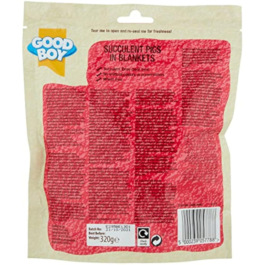 Good Boy Pigs in Blankets Natural Dog Treats – Wheat Free – 3 x 320g