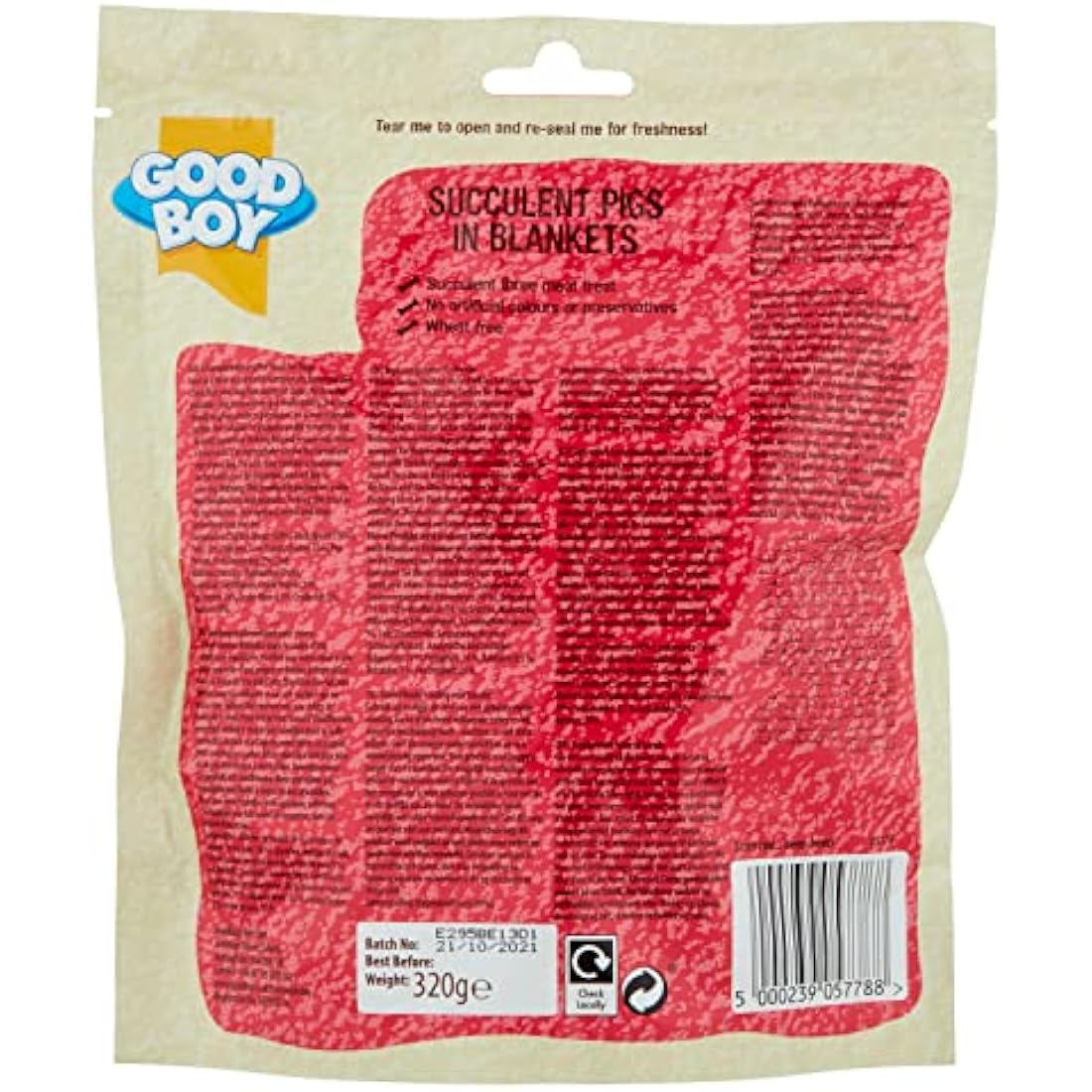 Good Boy Pigs in Blankets Natural Dog Treats – Wheat Free – 3 x 320g