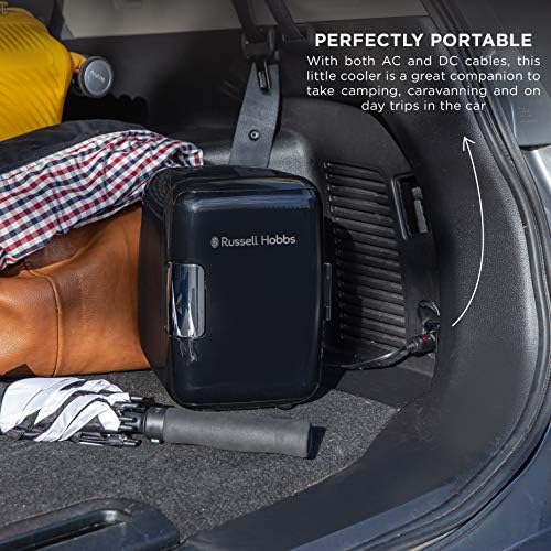 Russell Hobbs 4L Retro Mini Cooler & Warmer | Portable Skincare Fridge