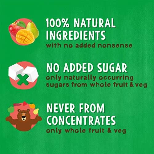 BEAR Mango Pure Fruit Yoyos – 100% Natural Healthy Snacks, 45 x 20g