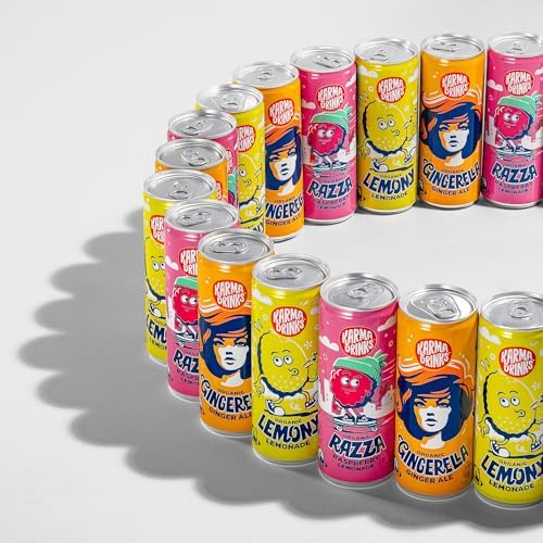 Karma Drinks Razza Raspberry Pink Lemonade | Organic Soft Drink | 24 x 250ml