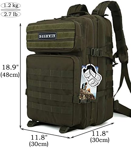 Doshwin 40L Military Tactical Backpack | Molle Camo Hiking Rucksack