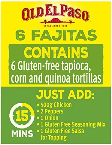 Old El Paso Gluten Free Tortilla Wraps – Corn & Quinoa (Pack of 12)