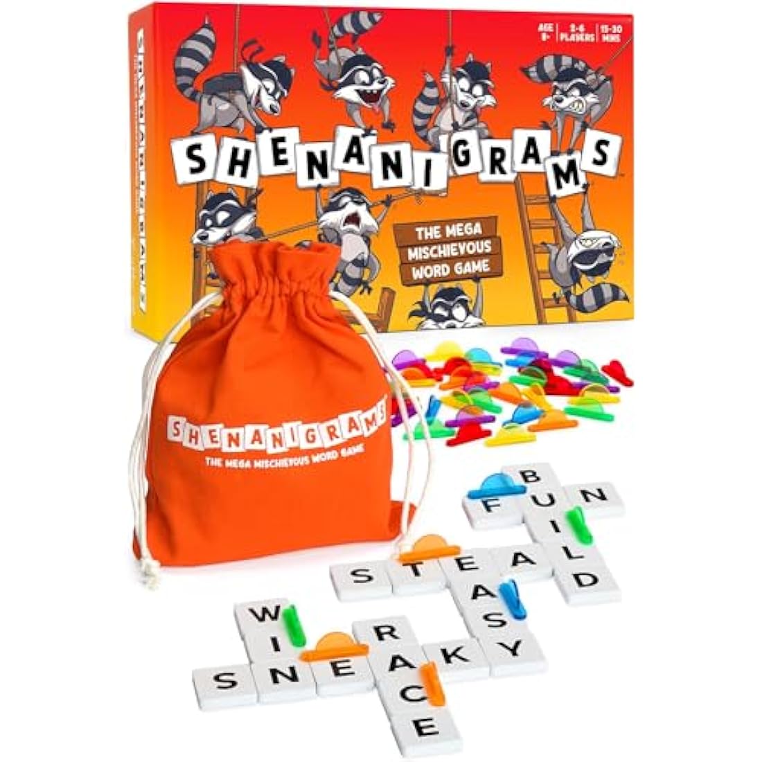 Shenanigrams Word Game – Fast Family Party Game for Kids and Adults