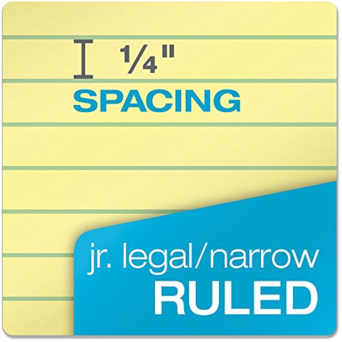 TOPS Docket Gold Writing Pads | 5" x 8" Canary Legal Pads, 12 Pack