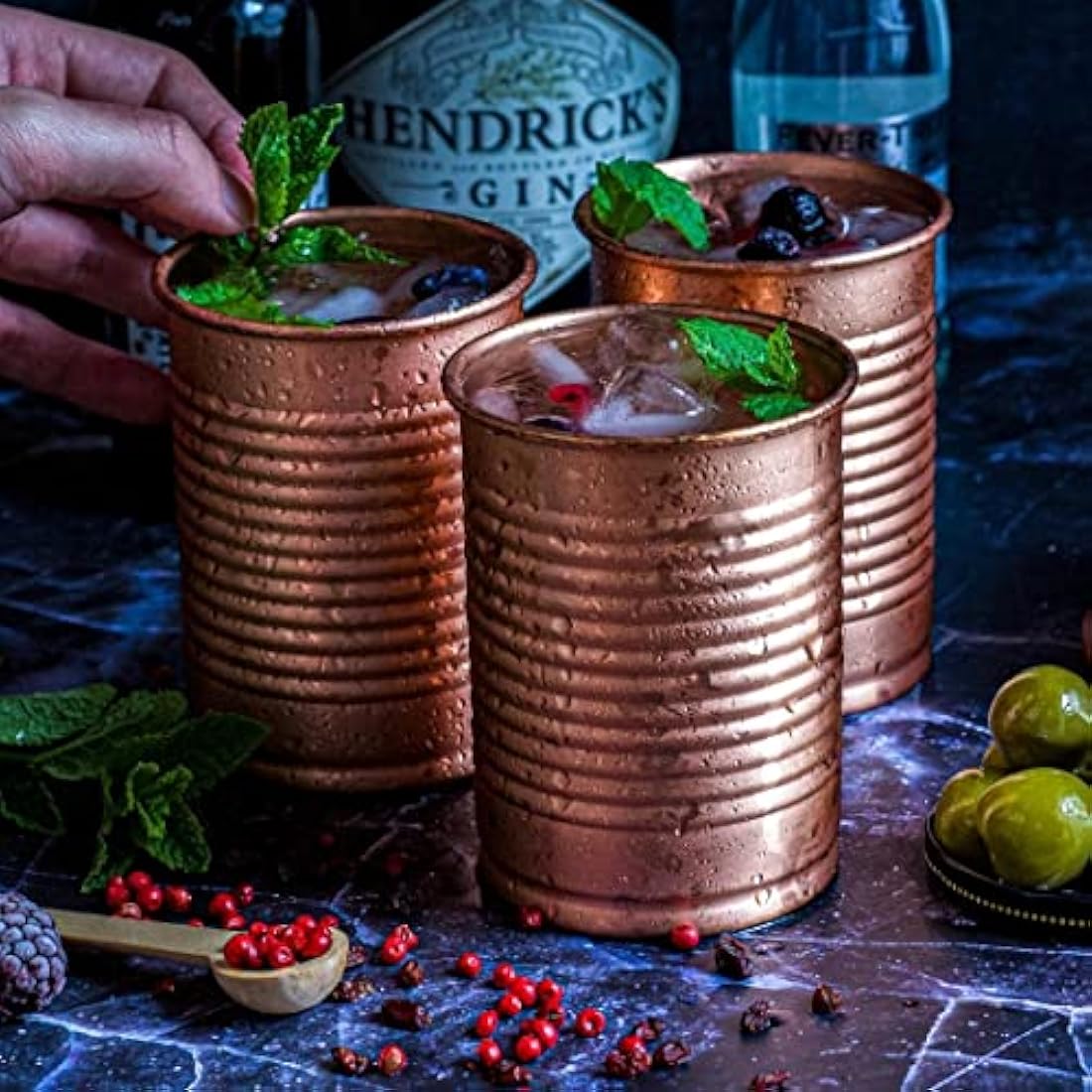 Kosdeg Copper Cocktail Tins Set of 2 – 12oz Moscow Mule Metal Tumblers