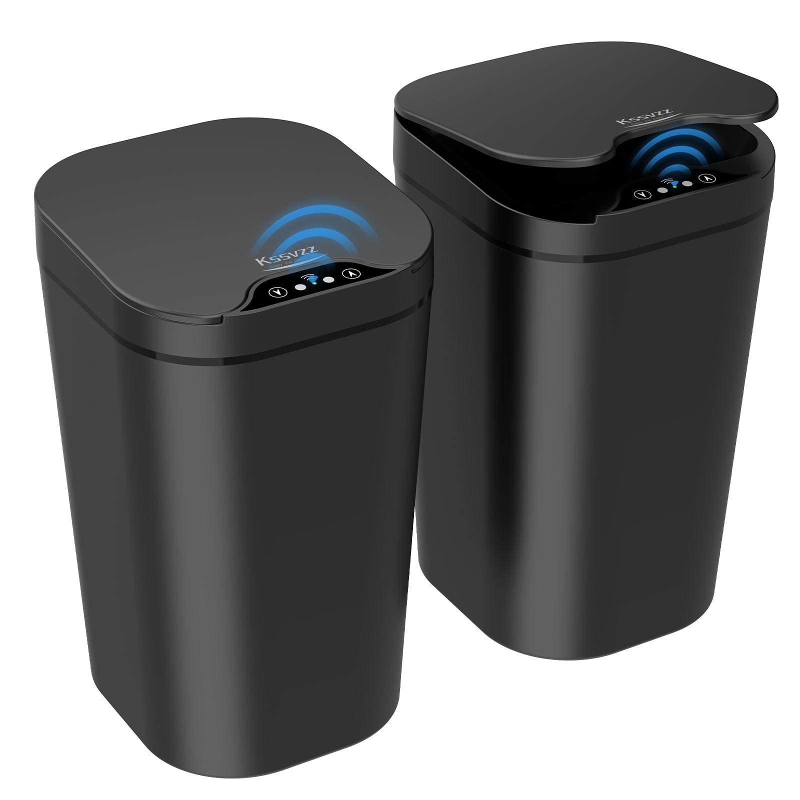 Kssvzz 2-Pack Smart Sensor Trash Can – 2.5 Gallon Slim Waterproof Bin