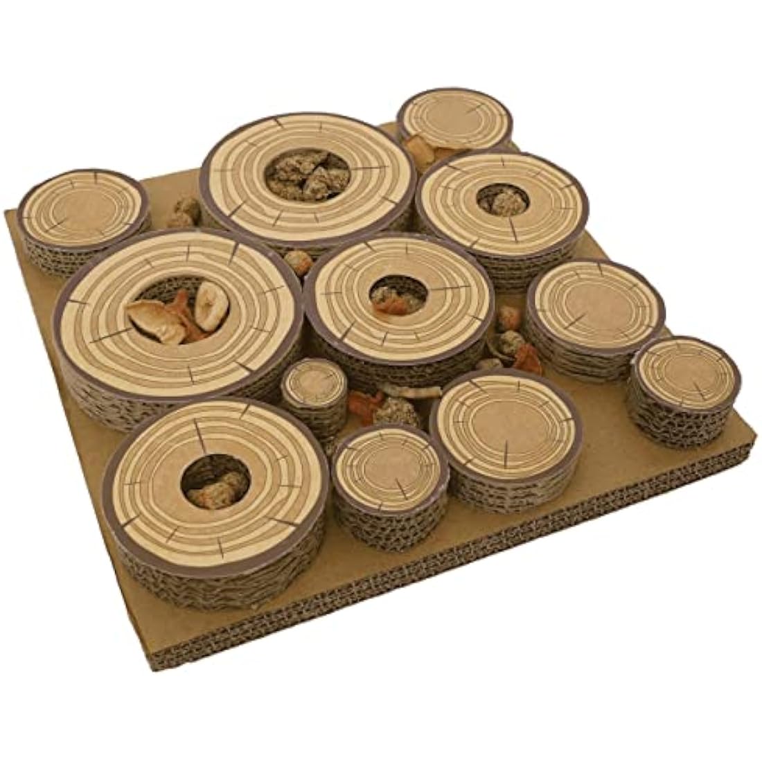 Rosewood Maze-a-Log Small Animal Treat Puzzle - Cardboard Foraging Toy