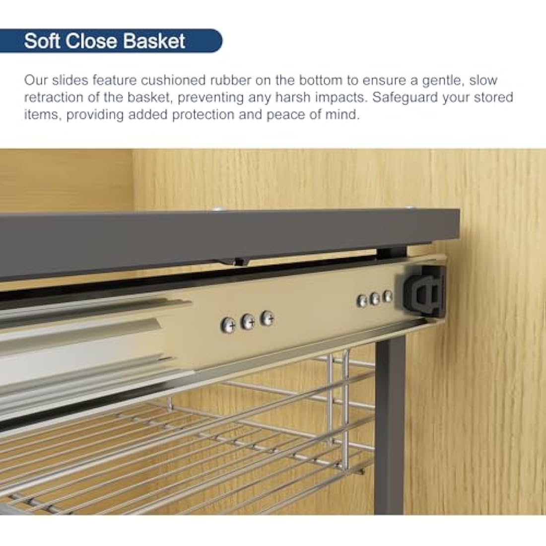 VADANIA Blind Corner Pull Out Organizer | 2-Tier Soft Close Kitchen Basket