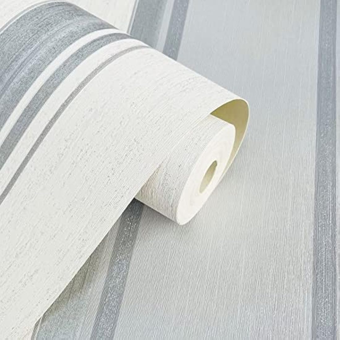 Synergy Stripe Grey Modern Wallpaper Wall Covering M0853