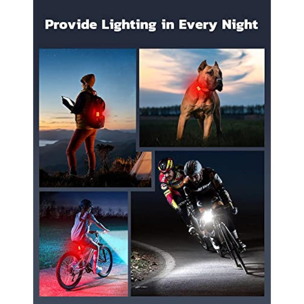 Glangeh Rechargeable Bike Lights Set | Ultra Slim IP65 Waterproof Lights