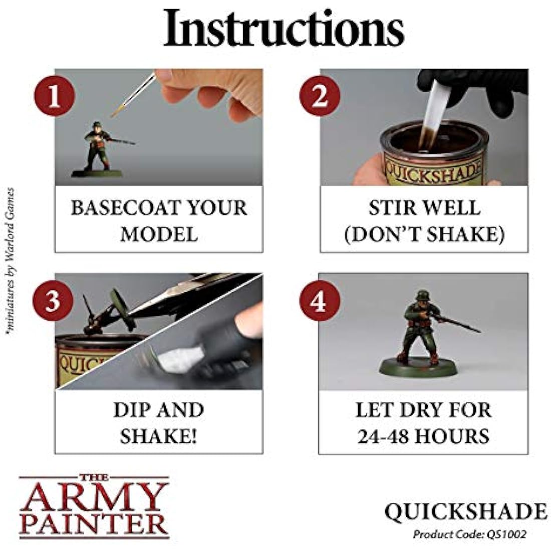 The Army Painter Quickshade Strong Tone - 250ml Miniature Painting Dip