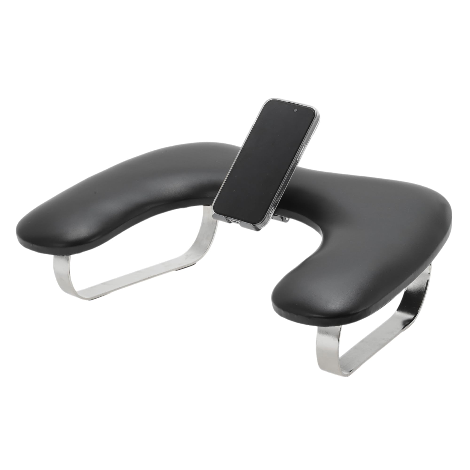 VOCOSTE Nail Arm Rest with Phone Holder – PU Leather Manicure Hand Rest
