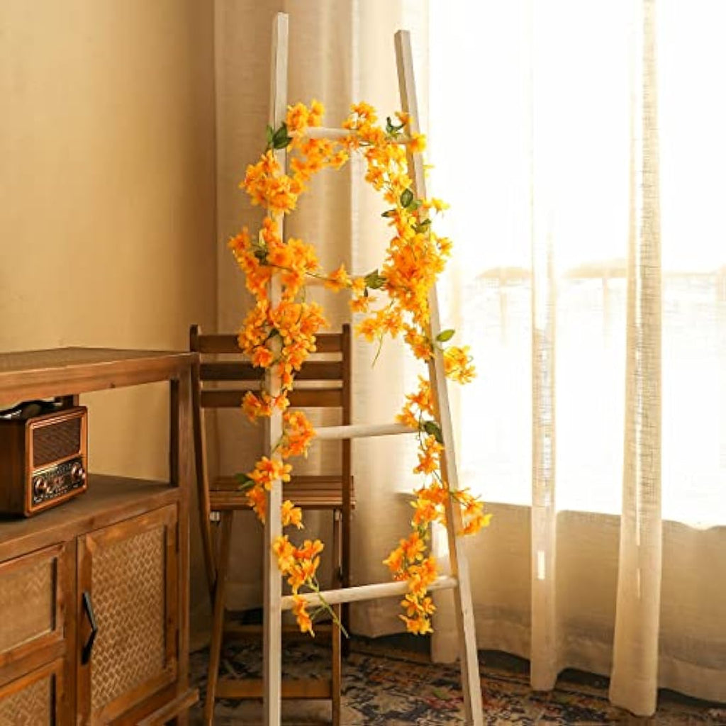 2-Pack Artificial Cherry Blossom Silk Hanging Vines – Yellow