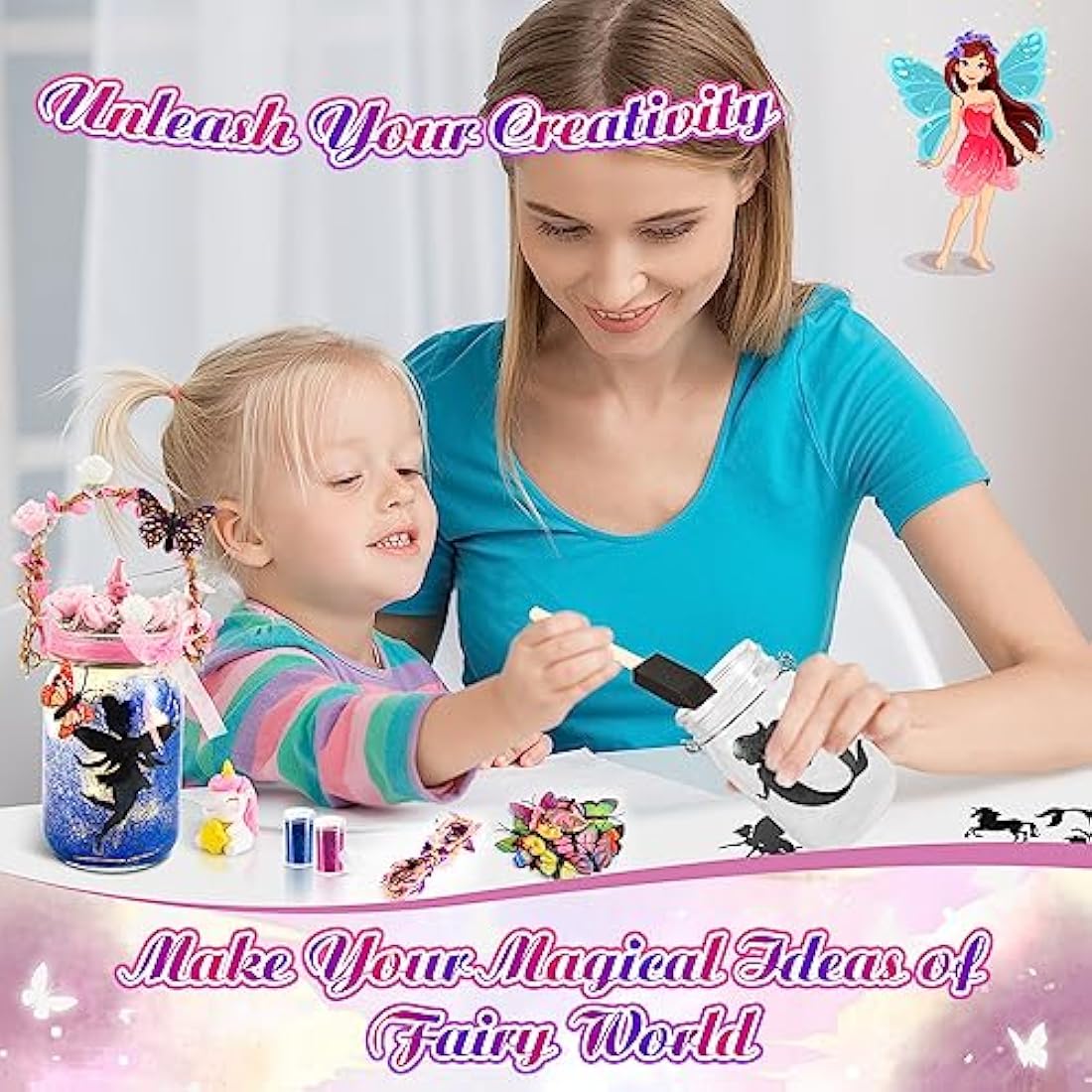 Qukir Fairy Lantern Craft Kit – DIY Unicorn Night Light for Girls Age 6-12