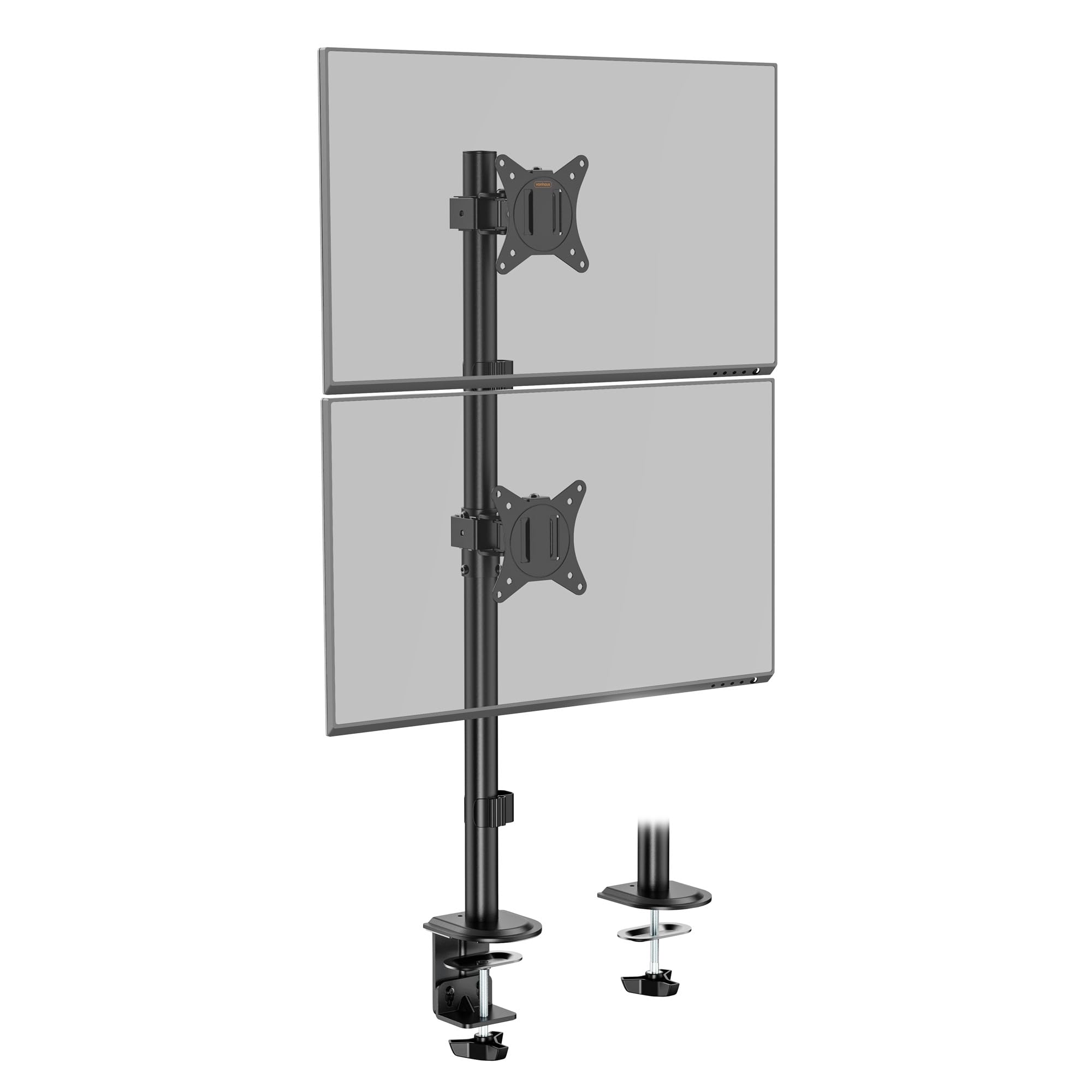 VonHaus Vertical Double Monitor Stand | 13-32" Dual VESA Mount
