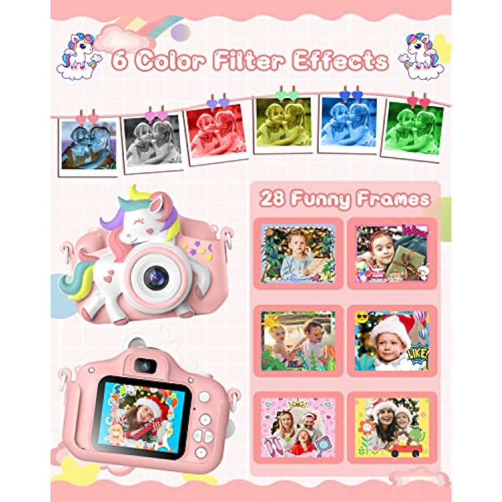 Gofunly Kids Digital Camera | 1080P HD Selfie Toy with 32GB Card