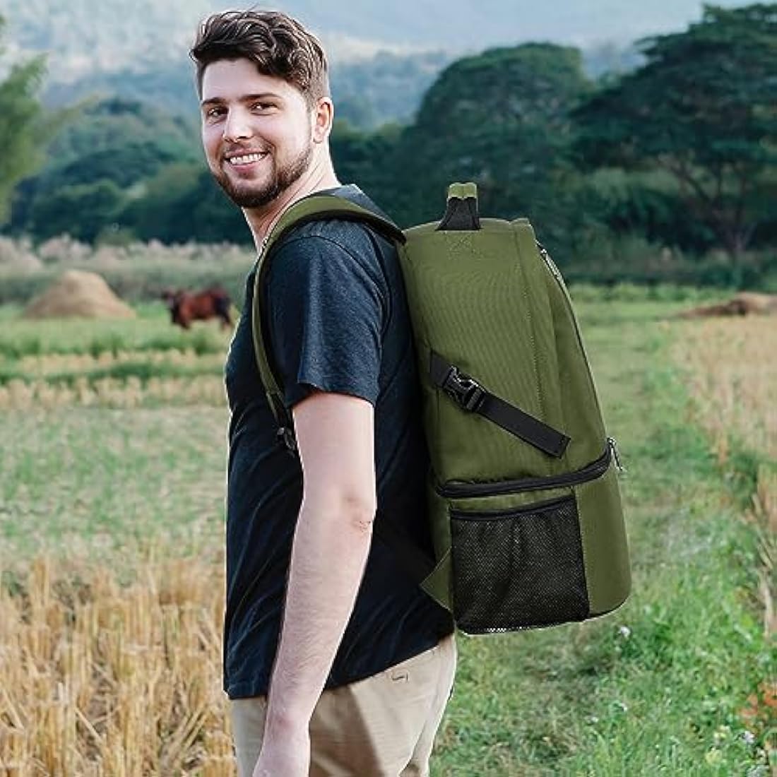 TUGUAN 28L Insulated Cooler Backpack | Leakproof Double Deck Picnic Bag