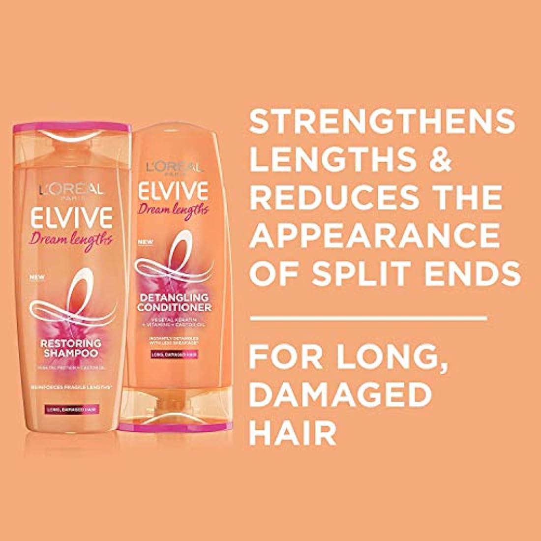L'Oreal Paris Elvive Dream Lengths Keratin Conditioner for Long Hair - 400ml