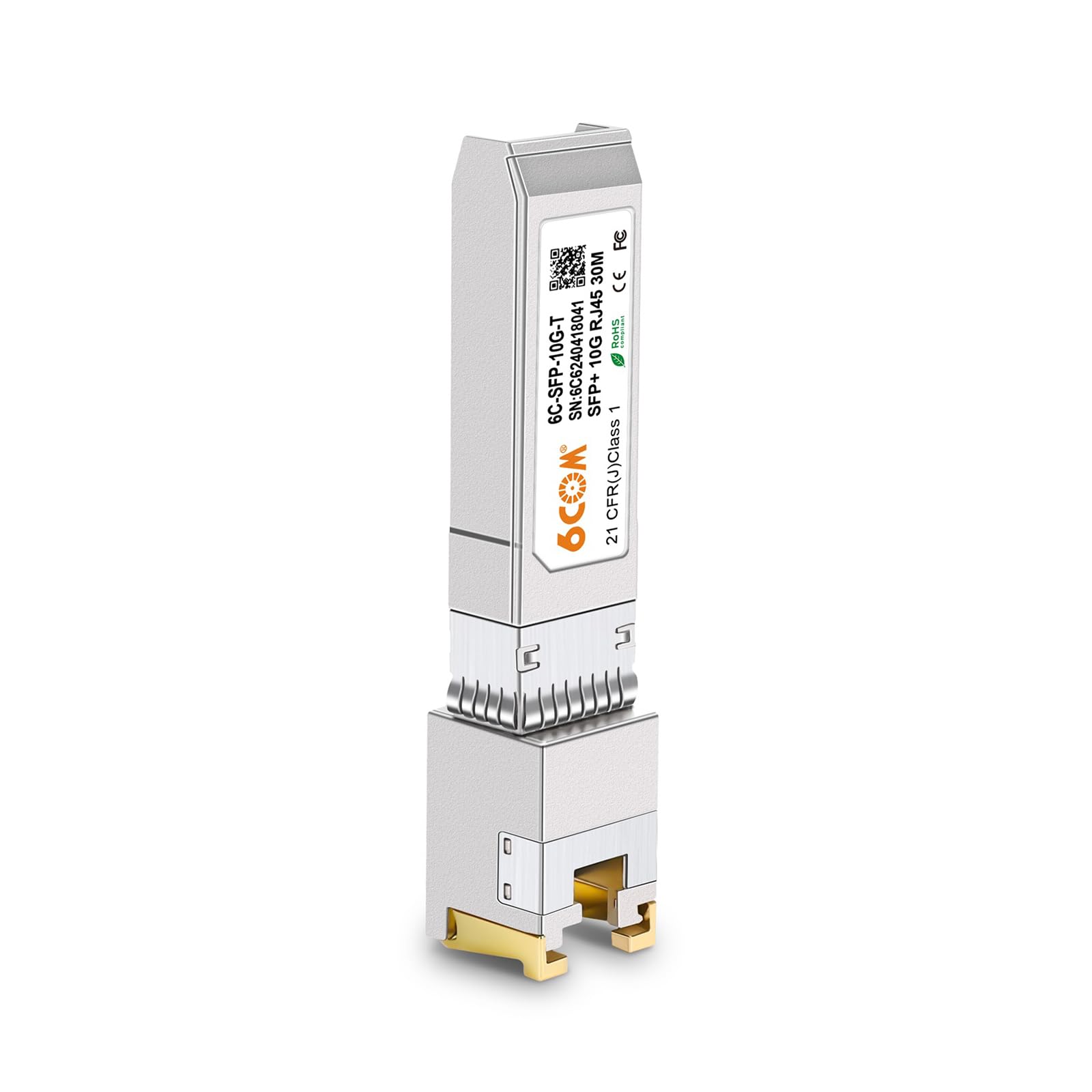 6COMGIGA 10GBase-T SFP+ RJ45 Copper Transceiver for Cisco – 30m