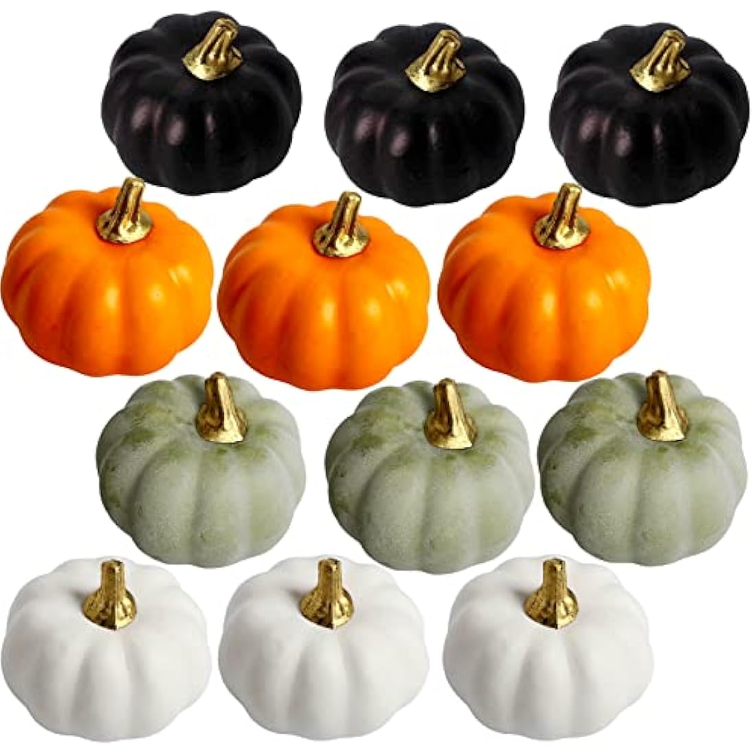 12Pcs Artificial Foam Pumpkins – DIY Fall Harvest Decor