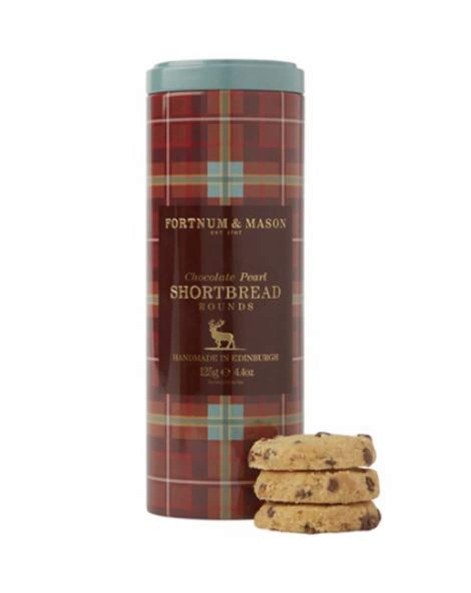 Fortnum & Mason Chocolate Pearl Shortbread Rounds - Luxury Biscuits, 125g