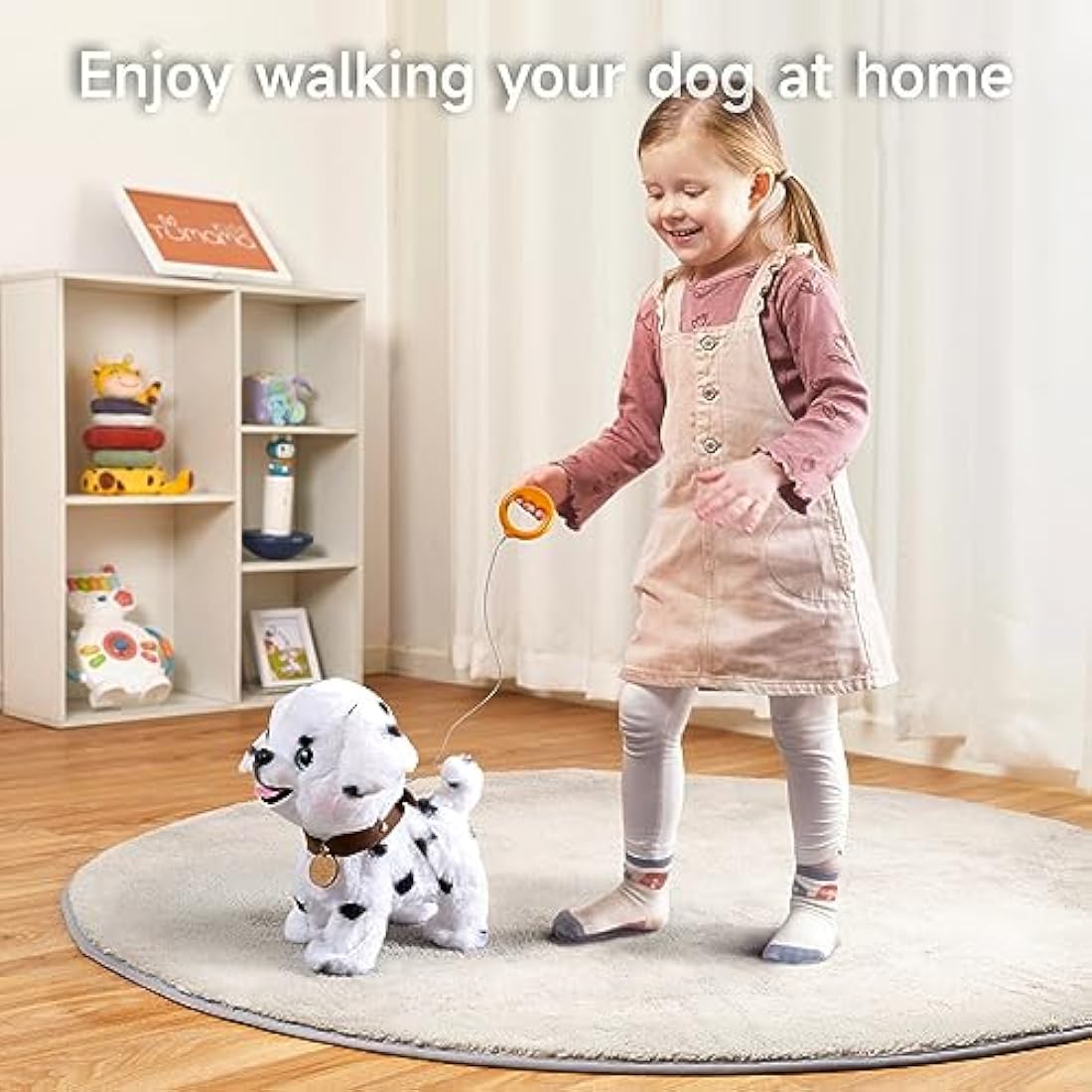 OR OR TU Interactive Walking Dog Toy - Remote Control Plush Puppy for Kids
